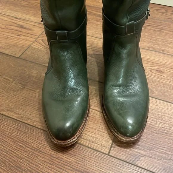 Frye Women's Heeled Boots in Dark Green - Picture 9 of 14